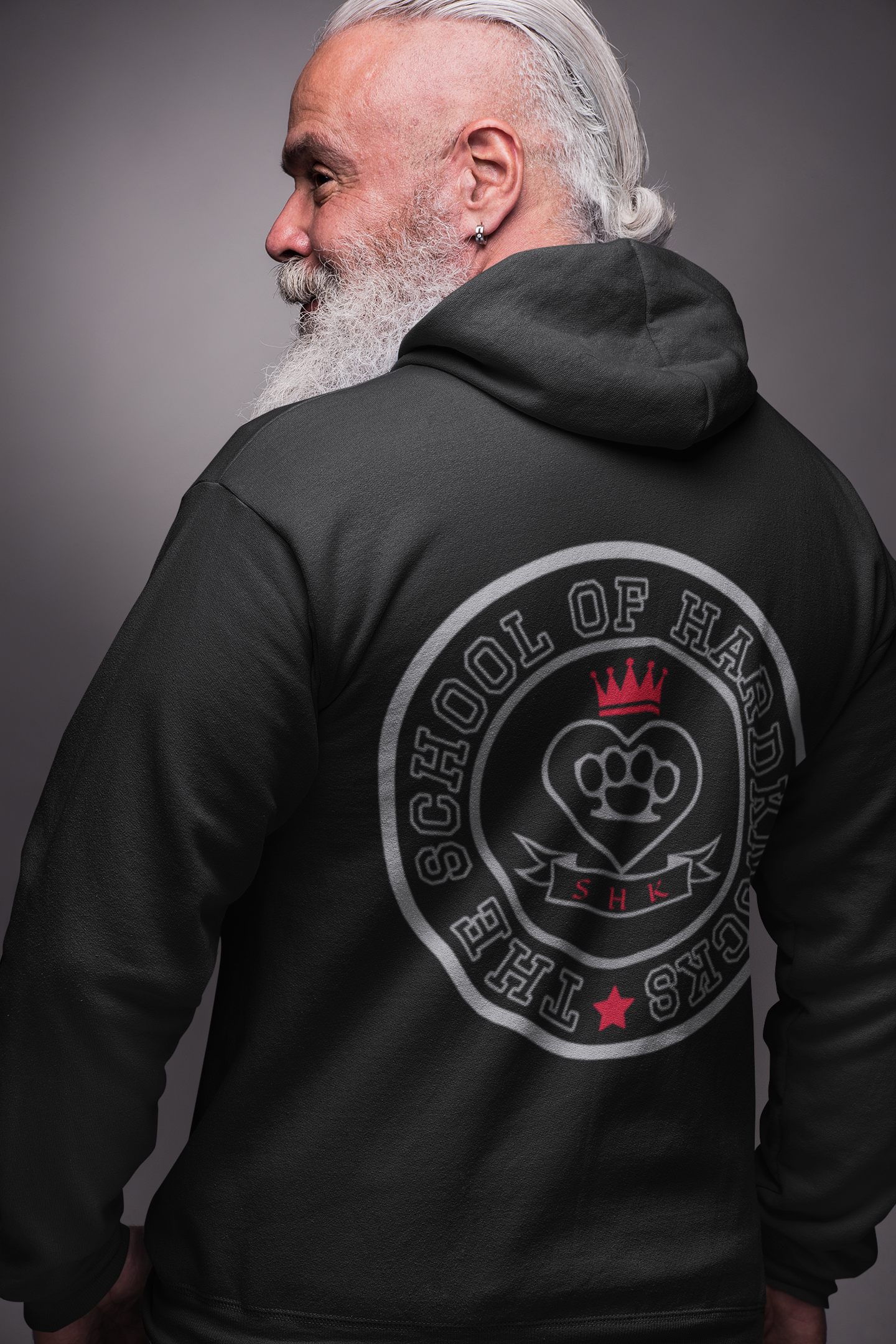 The School Of HardKnocks Emblem Grey Font Hoodie