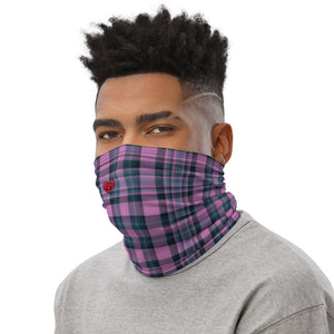Tartan Purple/Black - Unisex Face Cover/Neck Gaiter