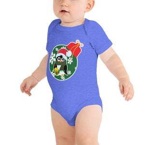 Christmas - Penguin - Personalized Baby One Piece