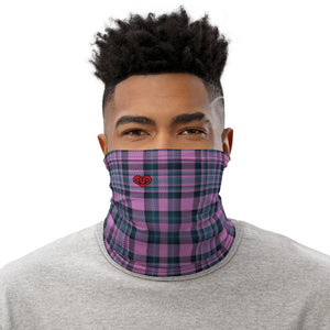 Tartan Purple/Black - Unisex Face Cover/Neck Gaiter