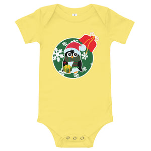 Christmas - Penguin - Personalized Baby One Piece